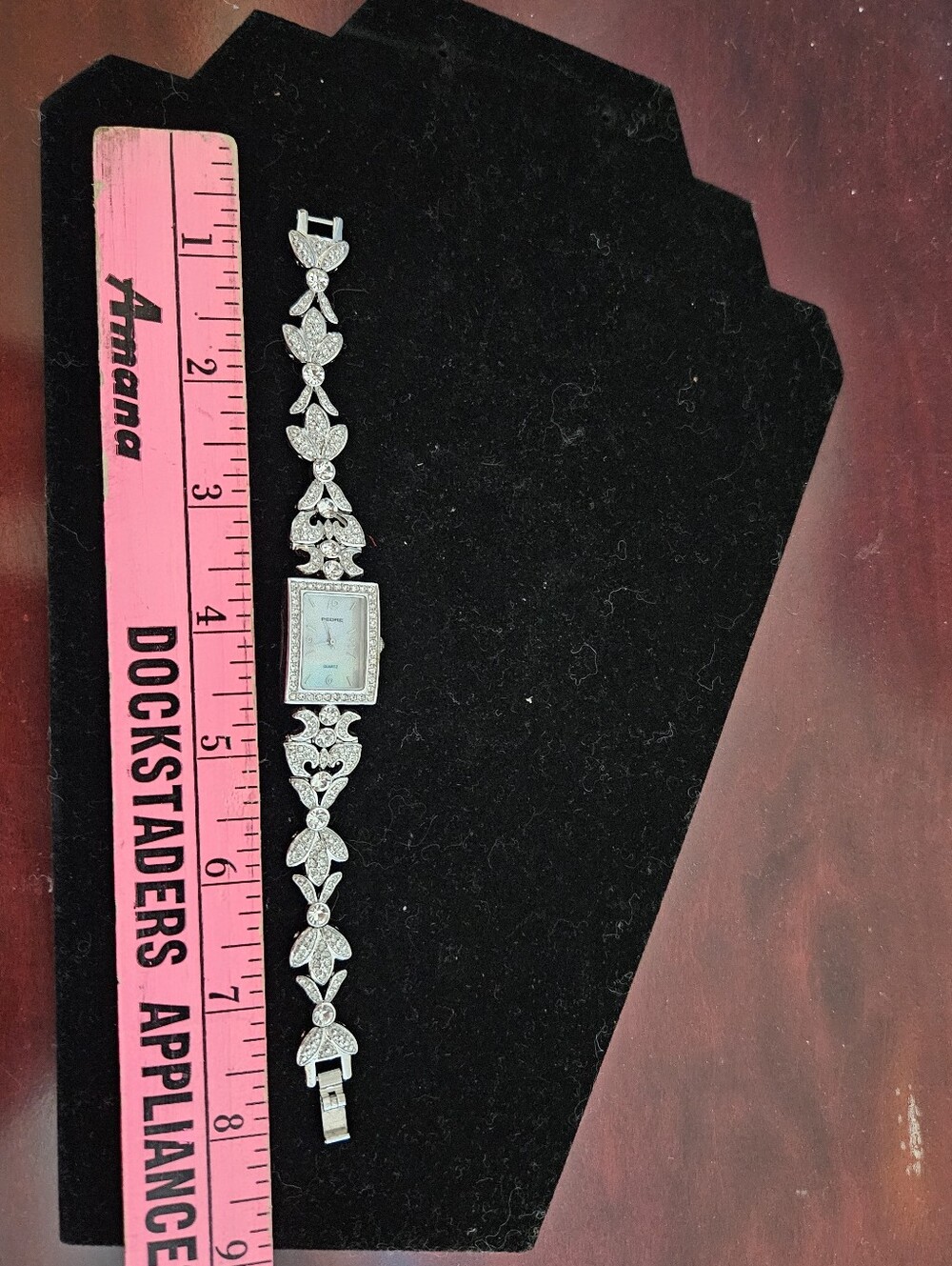 Pedre Silver Crystal Floral Bracelet Watch - Women's Dress Watch - Picture 6 of 6